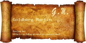 Goldberg Martin névjegykártya